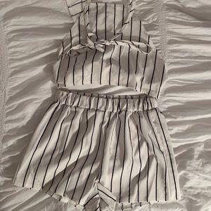 Two-piece Halter Crop and Short Set